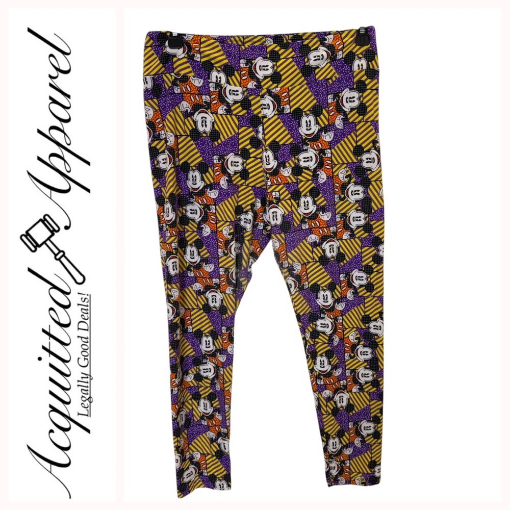 LuLaRoe Disney Mickey Mouse Absract Tall & Curvy Leggings
